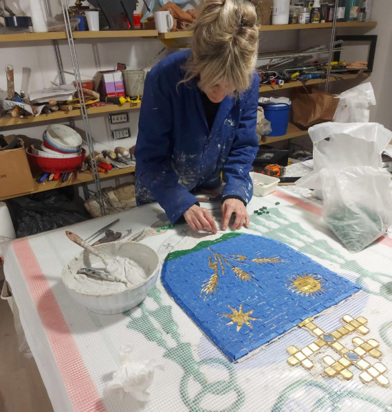 Religiöse Kunstwerke StemmaEpiscopaleS.GiovanniBattsita-Cosenza-Italia